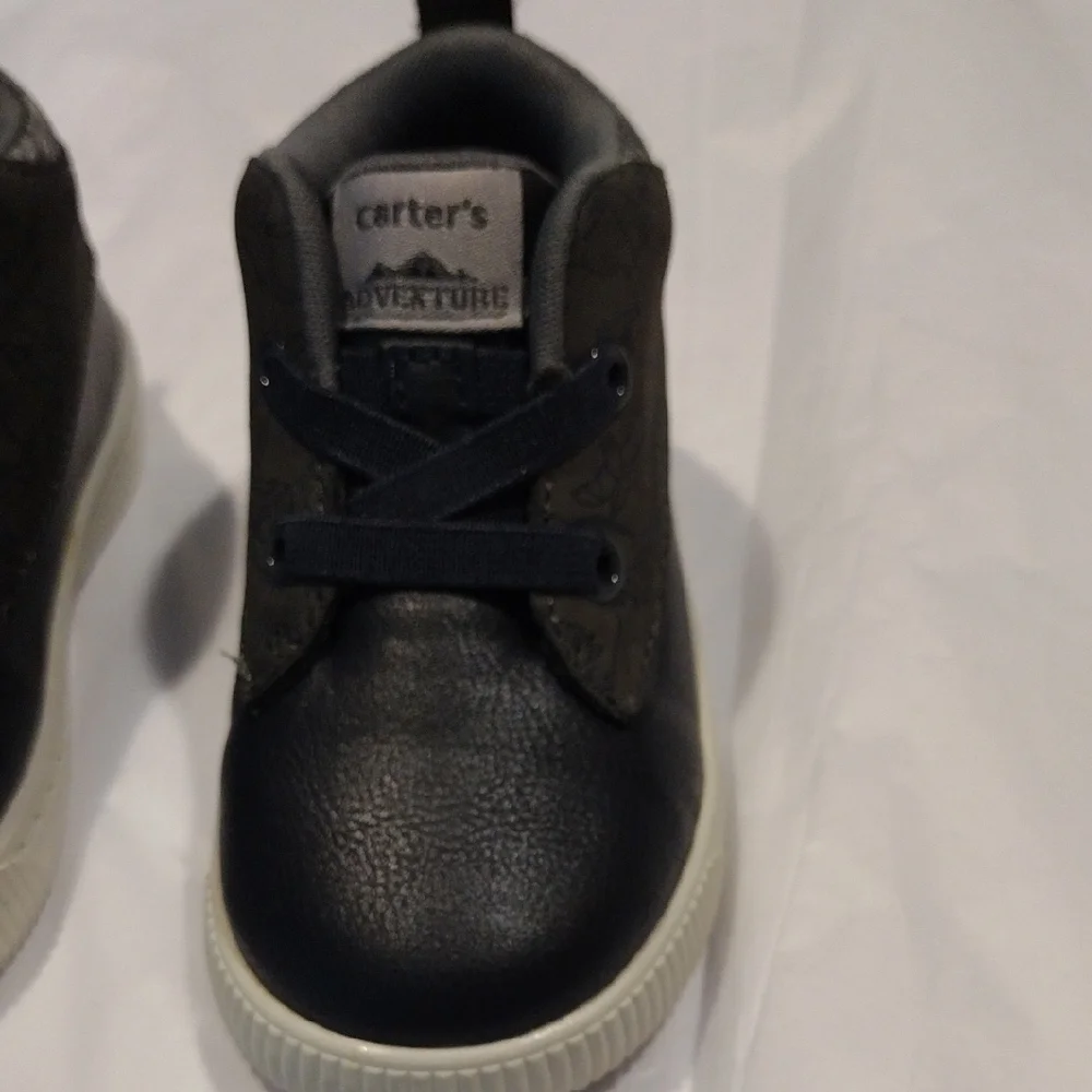 Carter's Charming And Adorable Black and Gray Kids High Top Sneakers - Picture 2 of 4